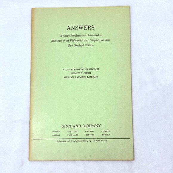 Elements Of The Differential & Integral Calculus Revised Edition (1957) - Picture 8 of 12